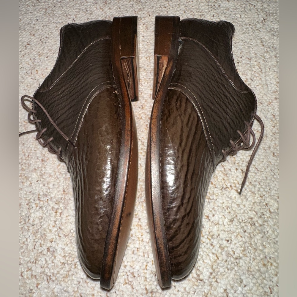 Genuine Exotic Skin Men's Shoes  Size 9 Made In Italy - Picture 4 of 4
